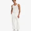 Pantalon de survêtement ample en coton bio - Blanc optique