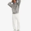 Pantalon de survêtement ample en coton bio - Blanc optique