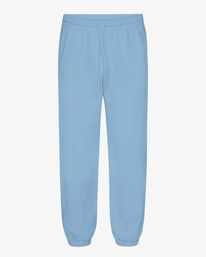 Pantalon de survêtement ample en coton bio - Bleu bord de mer