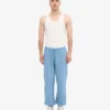 Pantalon de survêtement ample en coton bio - Bleu bord de mer