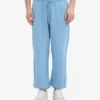 Pantalon de survêtement ample en coton bio - Bleu bord de mer