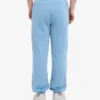 Pantalon de survêtement ample en coton bio - Bleu bord de mer