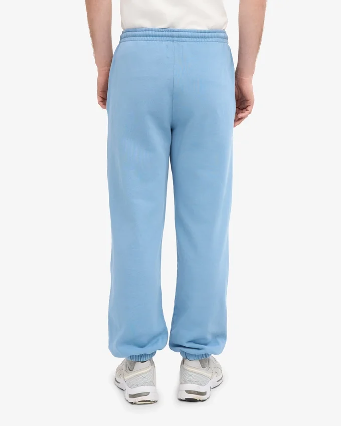 Pantalon de survêtement ample en coton bio - Bleu bord de mer
