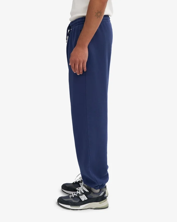 Pantalon de survêtement ample en coton bio - Bleu marine