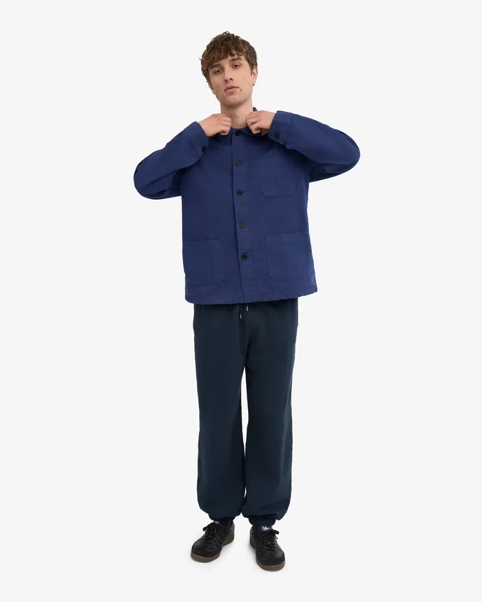 Pantalon de survêtement ample en coton bio - Bleu marine