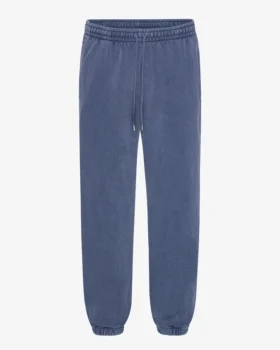 Pantalon de survêtement ample en coton bio - Bleu Neptune