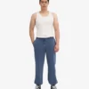 Pantalon de survêtement ample en coton bio - Bleu Neptune