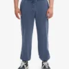 Pantalon de survêtement ample en coton bio - Bleu Neptune