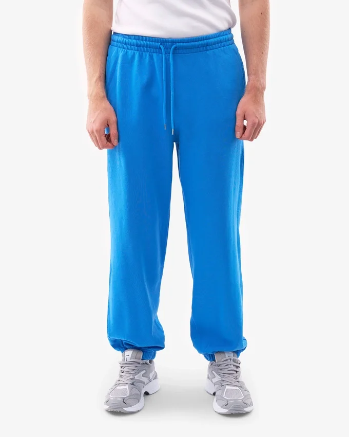 Pantalon de survêtement ample en coton bio - Bleu Pacifique