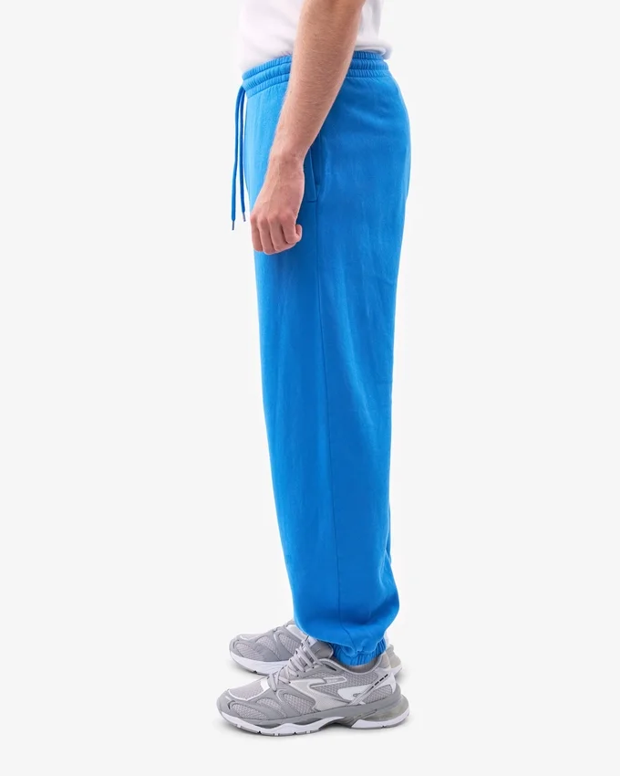 Pantalon de survêtement ample en coton bio - Bleu Pacifique
