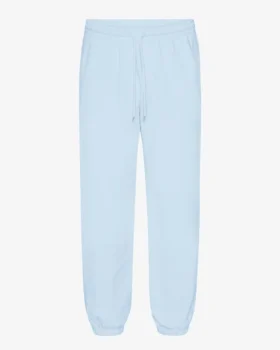 Pantalon de survêtement ample en coton bio - Bleu polaire