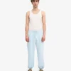 Pantalon de survêtement ample en coton bio - Bleu polaire