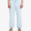 Pantalon de survêtement ample en coton bio - Bleu polaire
