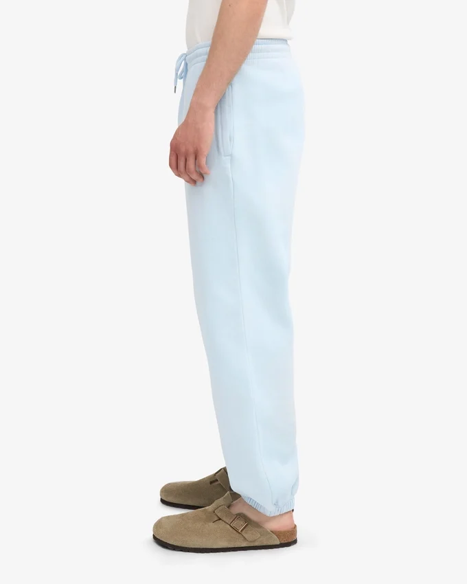 Pantalon de survêtement ample en coton bio - Bleu polaire