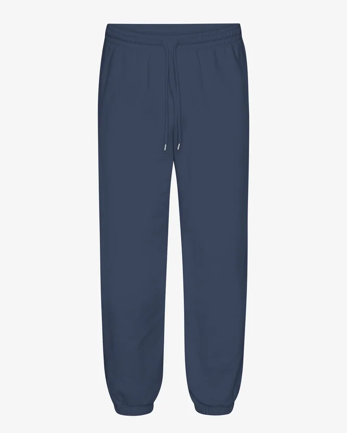 Pantalon de survêtement ample en coton bio - Bleu pétrole