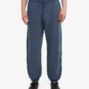 Pantalon de survêtement ample en coton bio - Bleu pétrole