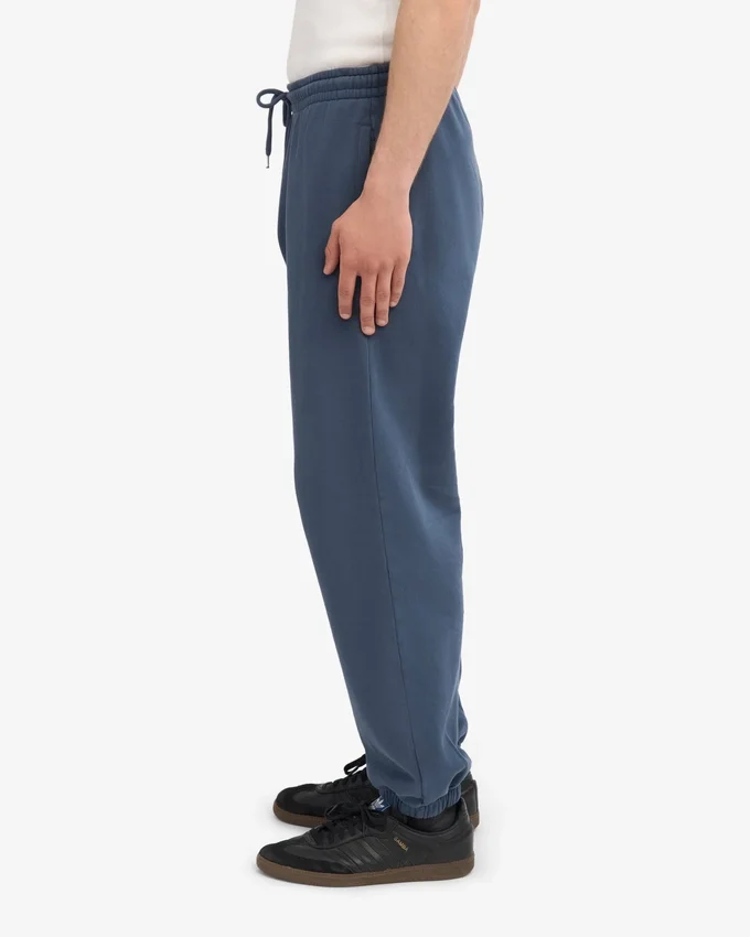 Pantalon de survêtement ample en coton bio - Bleu pétrole