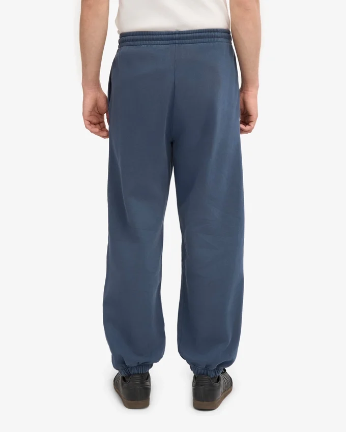 Pantalon de survêtement ample en coton bio - Bleu pétrole