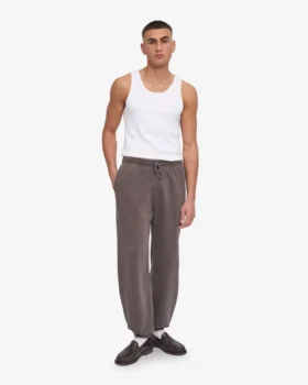 Pantalon de survêtement ample en coton bio – Boue délavée
