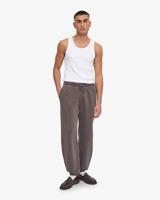 Pantalon de survêtement ample en coton bio - Boue délavée