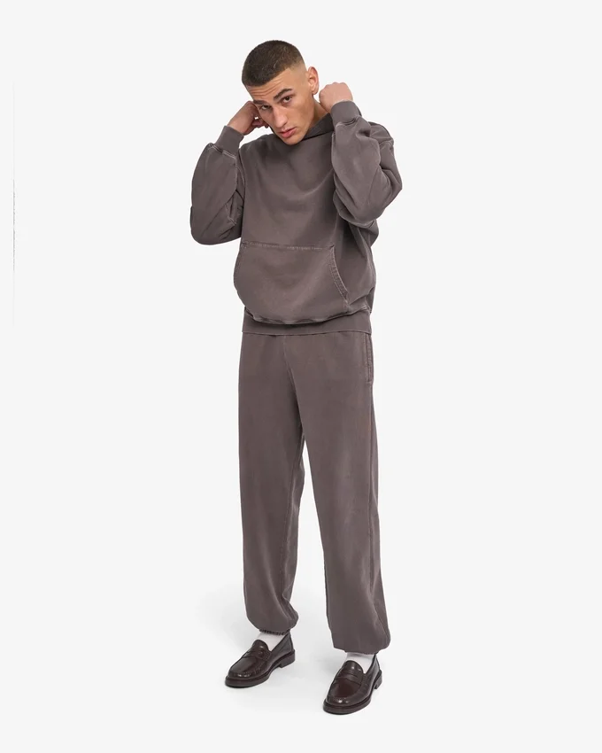 Pantalon de survêtement ample en coton bio - Boue délavée