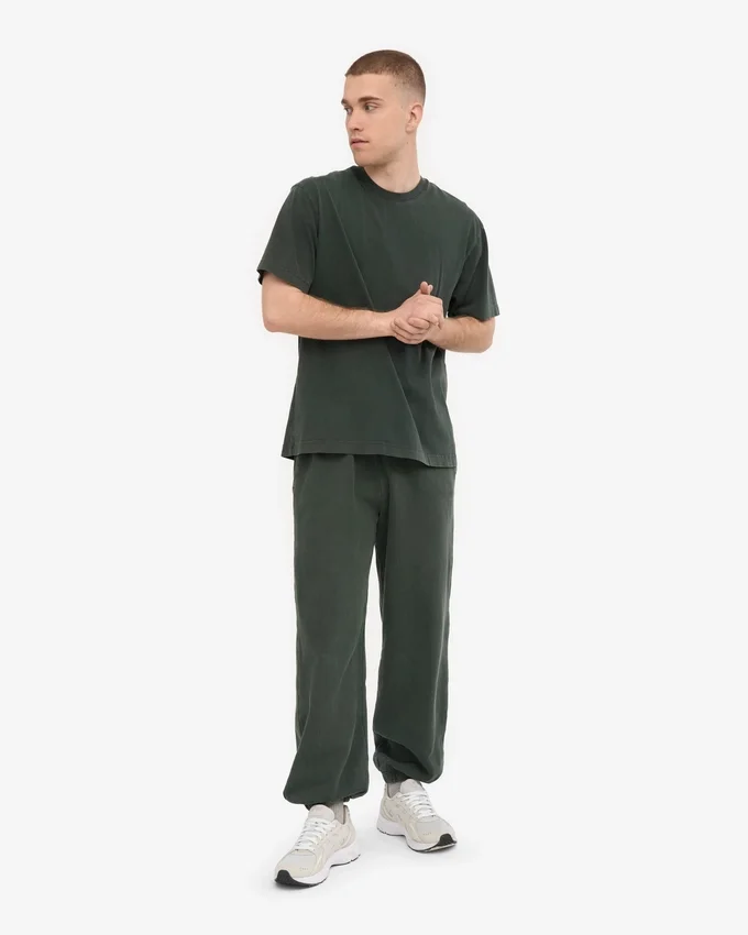 Pantalon de survêtement ample en coton bio - Forêt de minuit