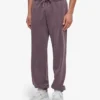 Pantalon de survêtement ample en coton bio - Grape délavé