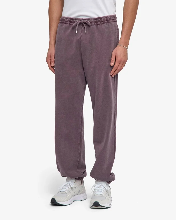 Pantalon de survêtement ample en coton bio - Grape délavé