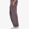 Pantalon de survêtement ample en coton bio - Grape délavé