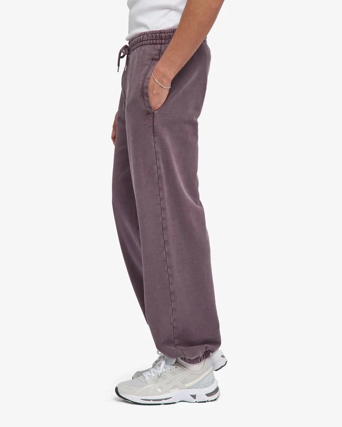 Pantalon de survêtement ample en coton bio - Grape délavé