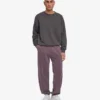 Pantalon de survêtement ample en coton bio - Grape délavé