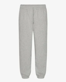 Pantalon de survêtement ample en coton bio - Gris chiné