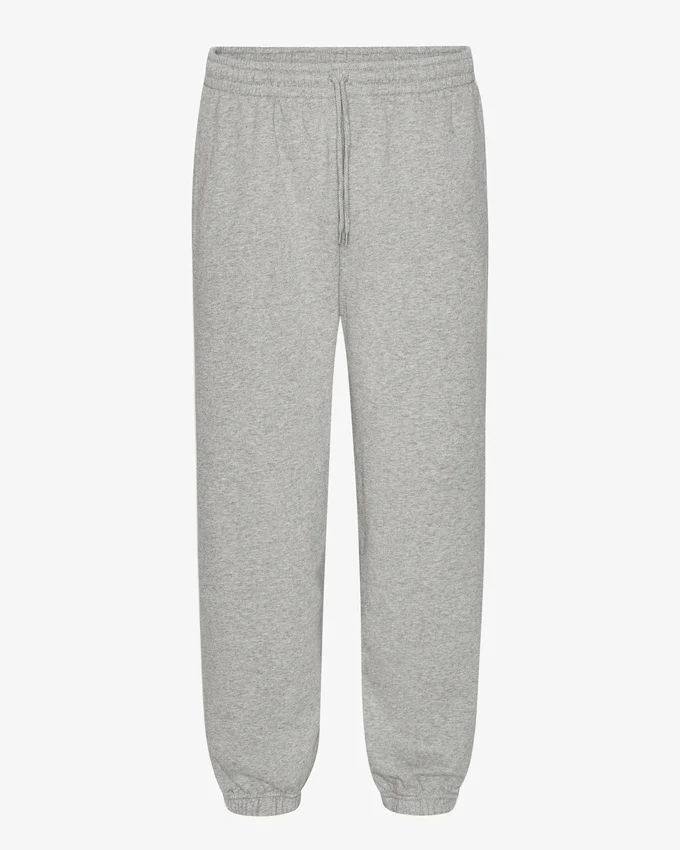 Pantalon de survêtement ample en coton bio - Gris chiné