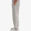 Pantalon de survêtement ample en coton bio - Gris chiné
