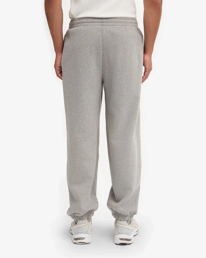 Pantalon de survêtement ample en coton bio - Gris chiné