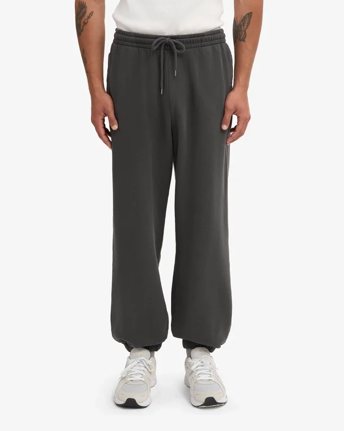Pantalon de survêtement ample en coton bio - Gris lave