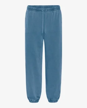 Pantalon de survêtement ample en coton bio - Indigo délavé