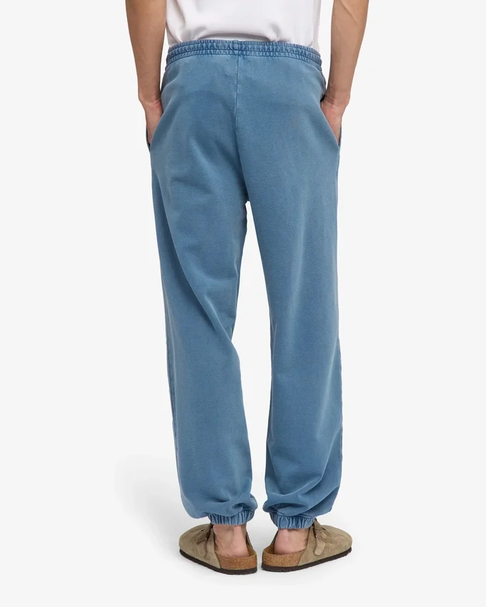 Pantalon de survêtement ample en coton bio - Indigo délavé