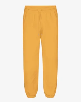Pantalon de survêtement ample en coton bio - Jaune brûlé