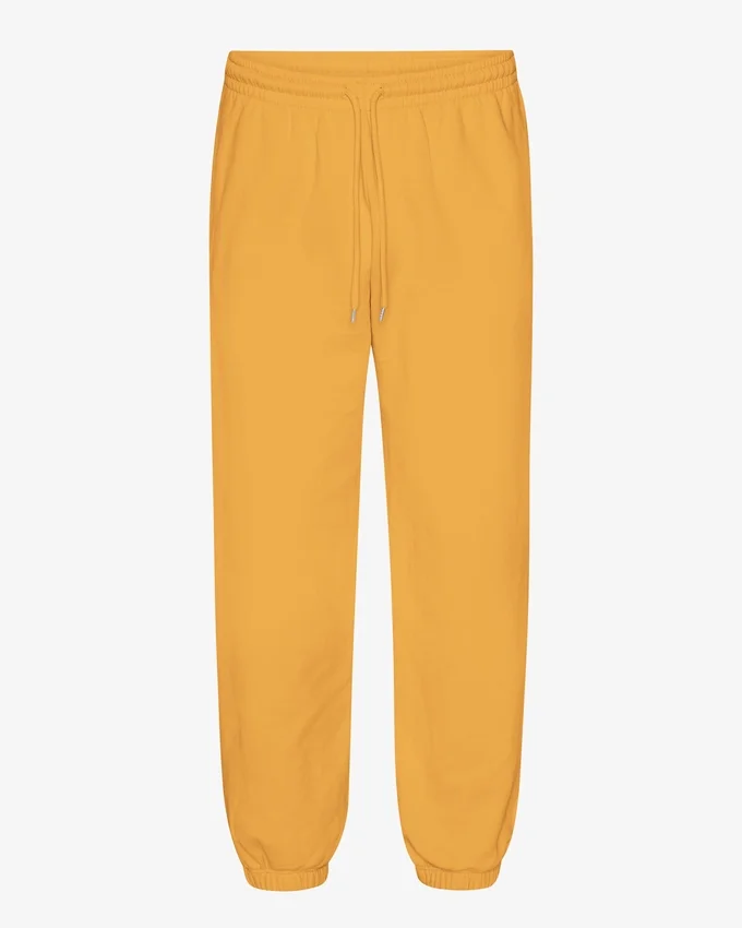 Pantalon de survêtement ample en coton bio - Jaune brûlé