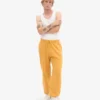 Pantalon de survêtement ample en coton bio - Jaune brûlé