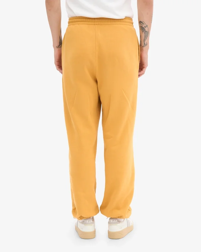 Pantalon de survêtement ample en coton bio - Jaune brûlé