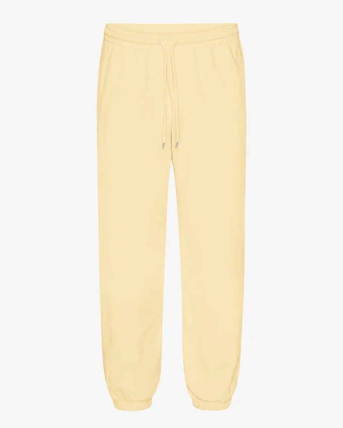 Pantalon de survêtement ample en coton bio - Jaune pâle