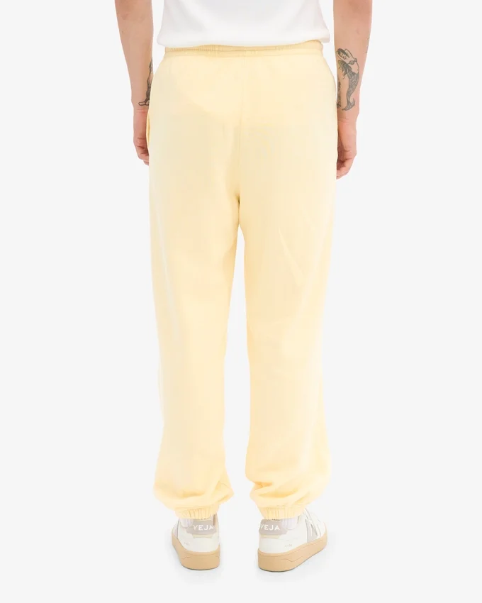 Pantalon de survêtement ample en coton bio - Jaune pâle