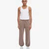 Pantalon de survêtement ample en coton bio - Kaki délavé