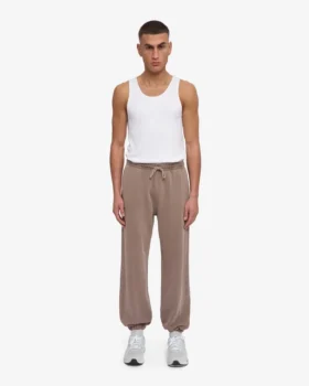 Pantalon de survêtement ample en coton bio – Kaki délavé
