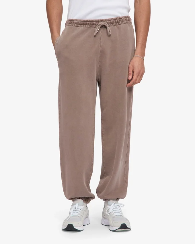 Pantalon de survêtement ample en coton bio - Kaki délavé