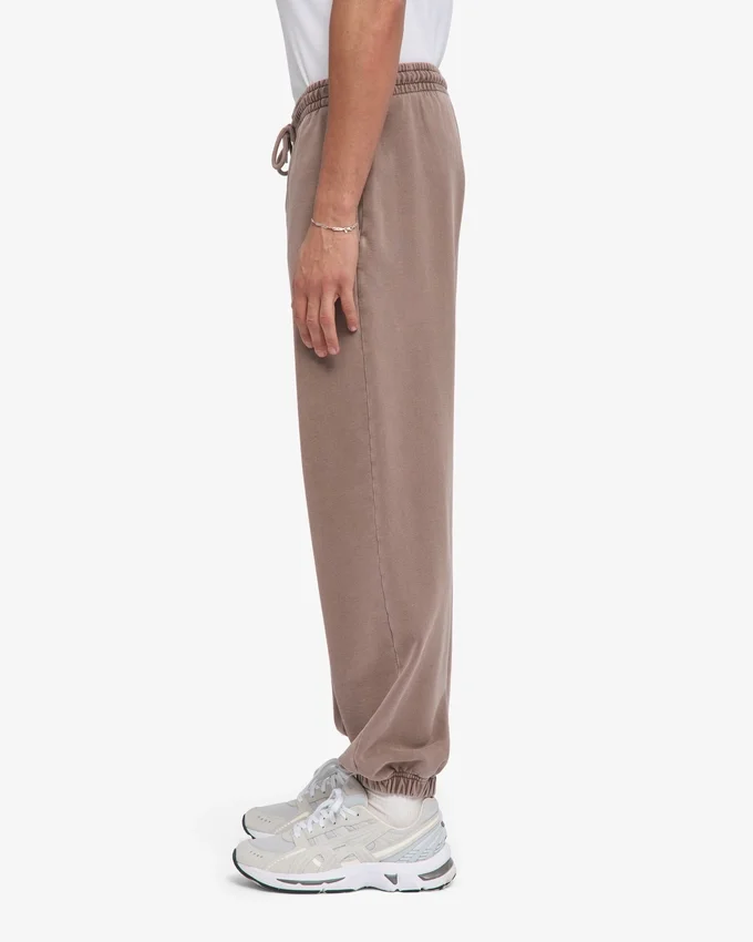Pantalon de survêtement ample en coton bio - Kaki délavé