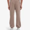Pantalon de survêtement ample en coton bio - Kaki délavé