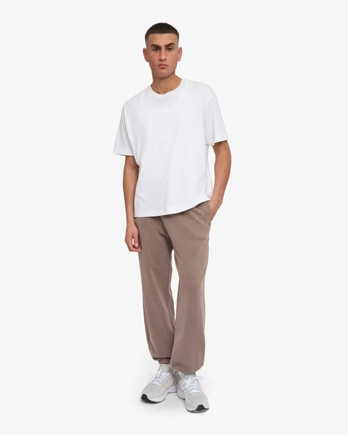 Pantalon de survêtement ample en coton bio - Kaki délavé